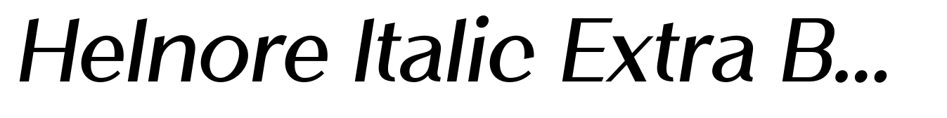 Helnore Italic Extra Bold